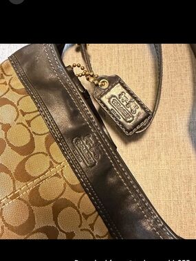 Vintage Y2K Coach Signature Jacquard Hobo Bag